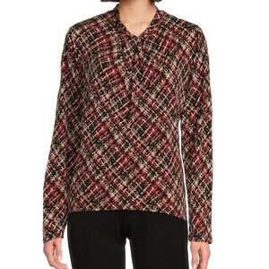 Investments Women's Multicolor Plaid Top